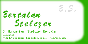 bertalan stelczer business card